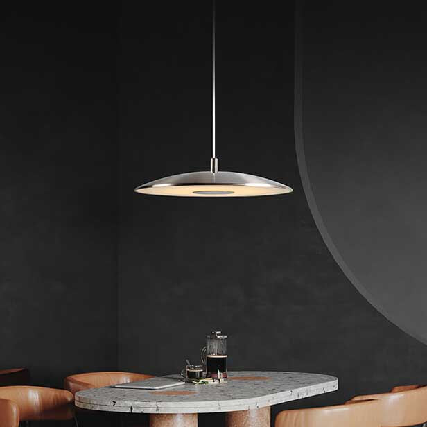 Nordic Round Plate Flying UFO 1-Light LED Pendant Light