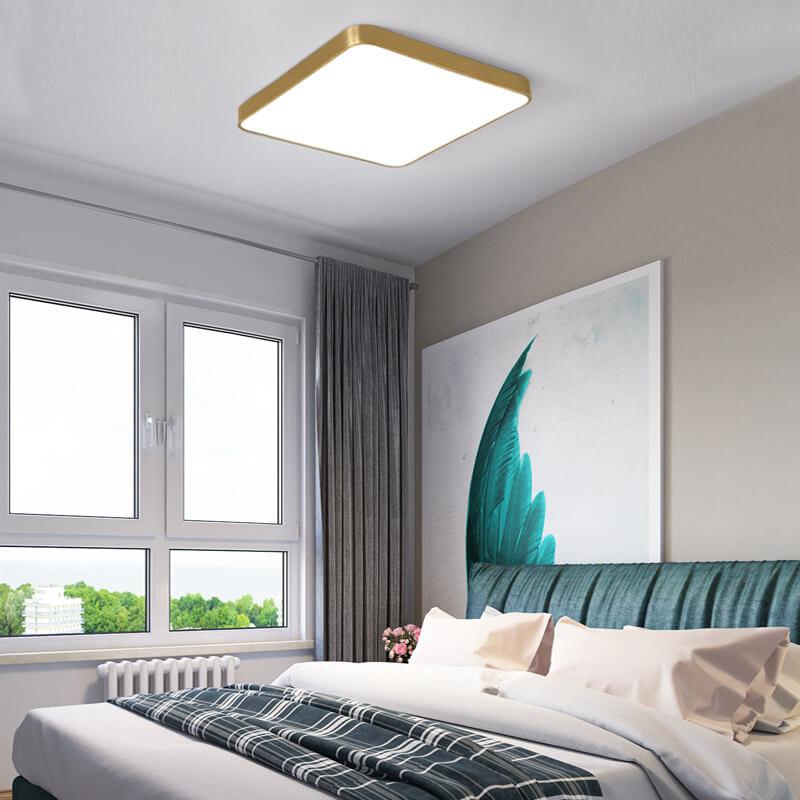 Simple Square 1-Light LED 3 Color Changeable Flush Mount Lighting