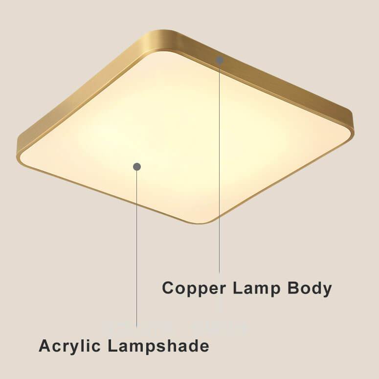 Simple Square 1-Light LED 3 Color Changeable Flush Mount Lighting