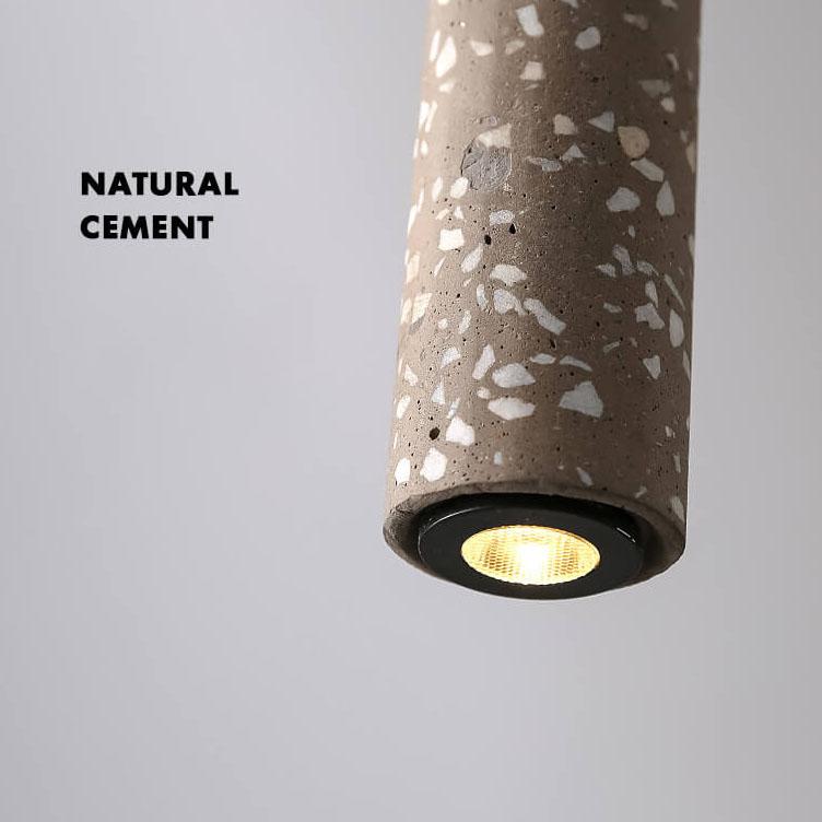 مصباح LED معلق طويل من الأسمنت متعدد الألوان