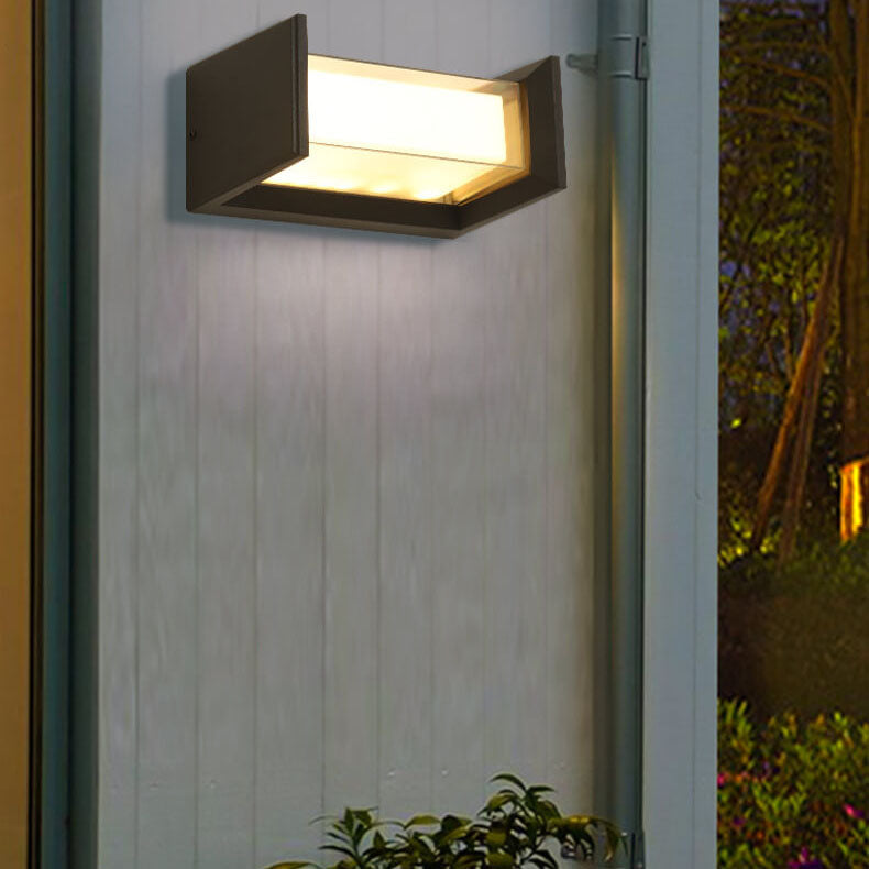 モダンな防水長方形LED 1灯屋外壁取り付け用燭台ランプ
