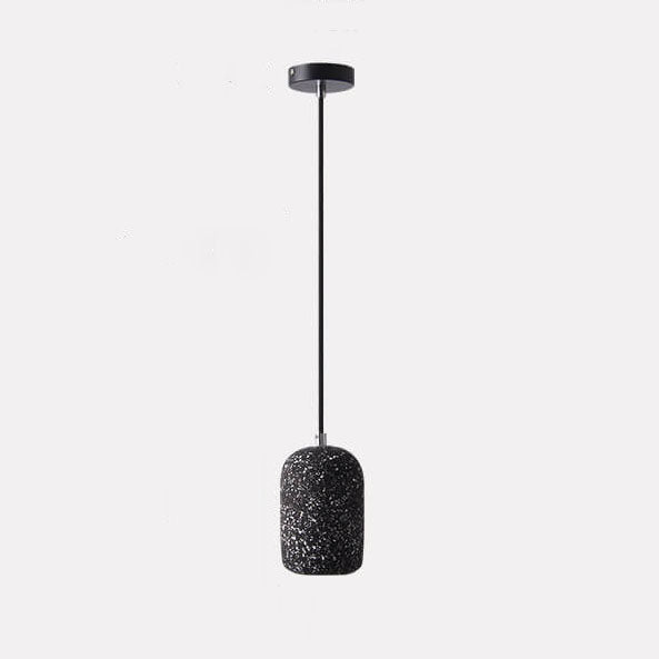 Modern Terrazzo Cylindrical LED Cement LED Pendant Light