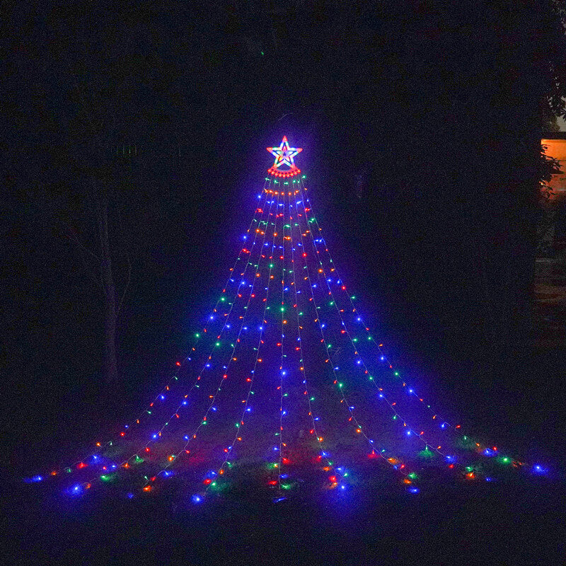 Sternenwasserfall-Lichterkette, Weihnachts-Meteor-Lichterkette, LED-Lichterkette
