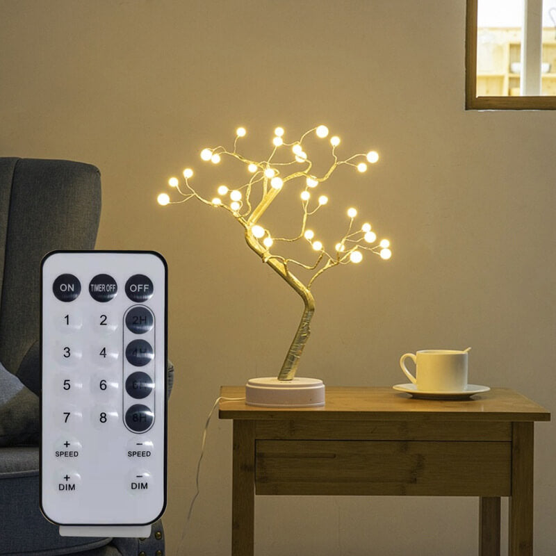 36灯パールスモールツリーライトリモコン付きLEDテーブルランプ