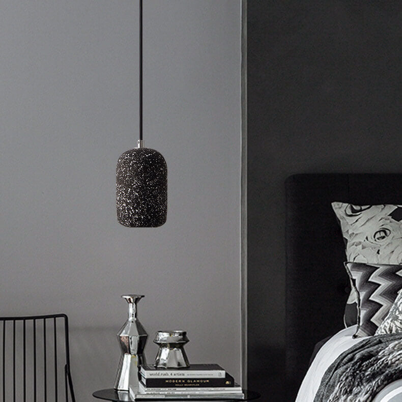 Modern Terrazzo Cylindrical LED Cement LED Pendant Light