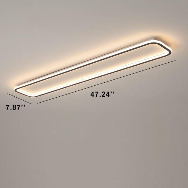 إضاءة LED خطية بسيطة من الأكريليك بثلاثة ألوان قابلة للتغيير، مزودة بمصباح واحد، مثبتة في السقف