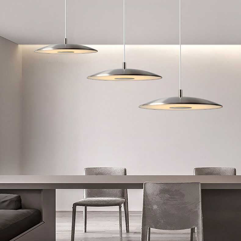 Nordic Round Plate Flying UFO 1-Light LED Pendant Light