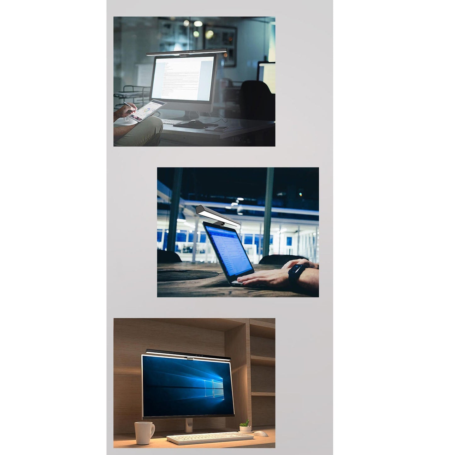 Computer Laptop Monitor Anti Blue Light E-Reading LED USB Screen Lamp