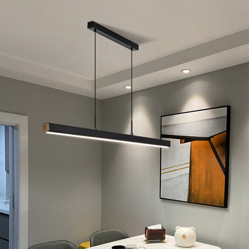 Modern Minimalist Long Strip LED Pendant Light