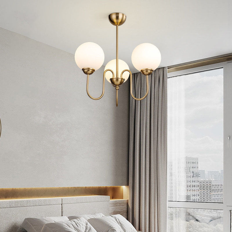 Modern Minimalist Vintage Round Ball 3/5/6/8-Light Island Light Chandelier