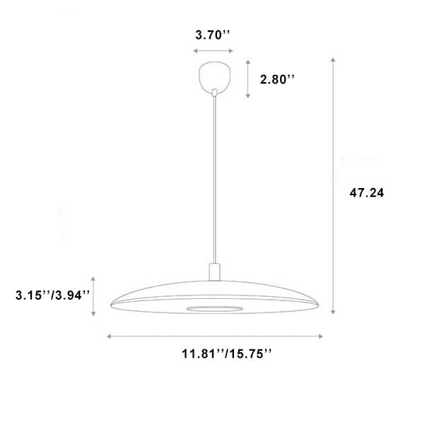 Nordic Round Plate Flying UFO 1-Light LED Pendant Light