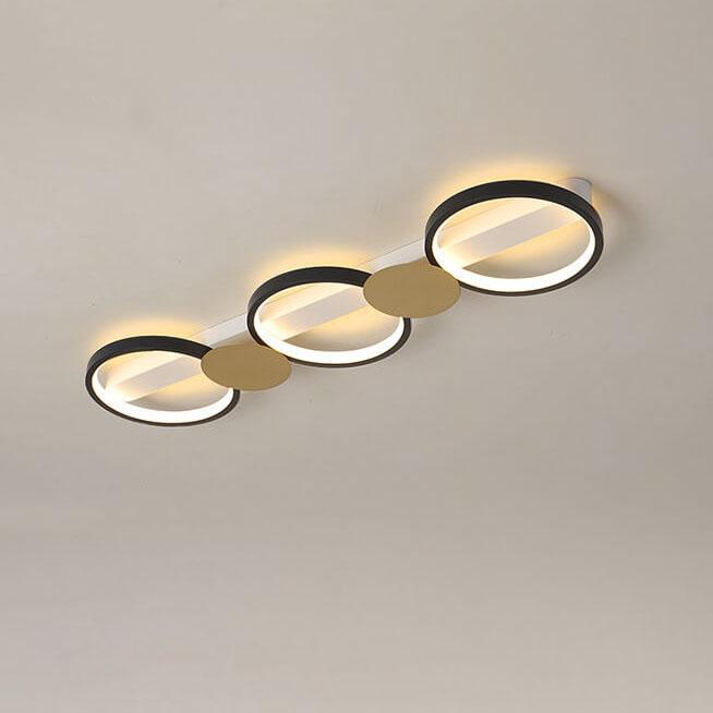 モダンな円形LED 3/4/5灯 LEDフラッシュマウントトラックライト