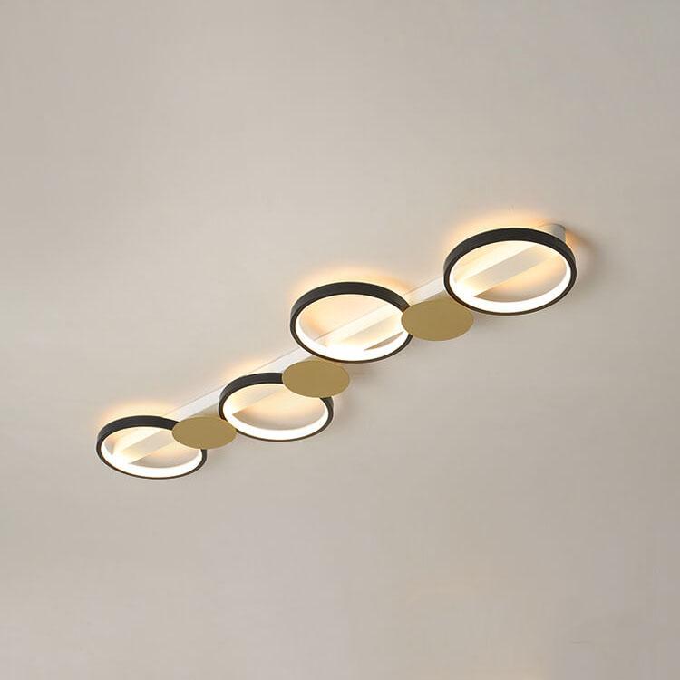 モダンな円形LED 3/4/5灯 LEDフラッシュマウントトラックライト