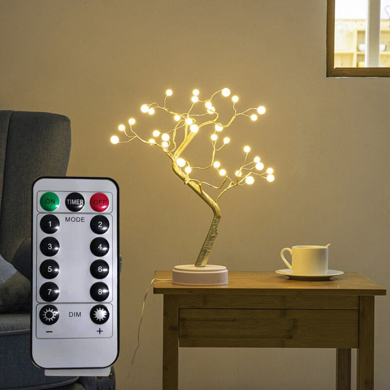 36灯パールスモールツリーライトリモコン付きLEDテーブルランプ