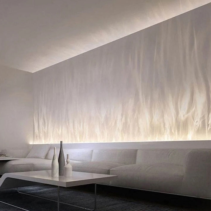 Modern LED Wall Wash Light Flowing Water Ripple – 3D Aurora Visual for Bedroom or Lounge