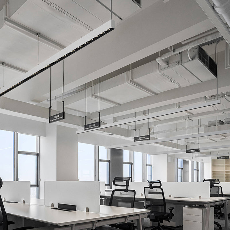 Anti-Glare LED Linear Pendant Light For Home Office - LED High Lumen Eye Protection Minimalist Aluminum