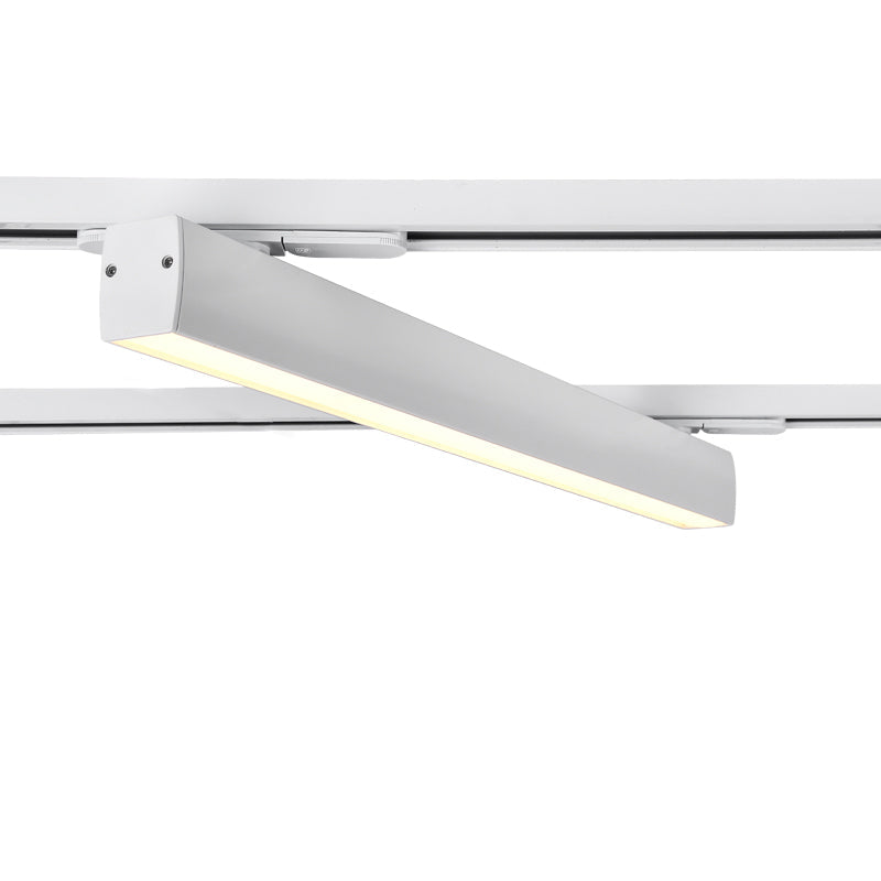 Adjustable Aluminum LED Track Light - Minimalist Linear Semi-Flush Mount Ceiling Light For Home Office