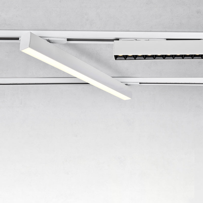 Adjustable Aluminum LED Track Light - Minimalist Linear Semi-Flush Mount Ceiling Light For Home Office