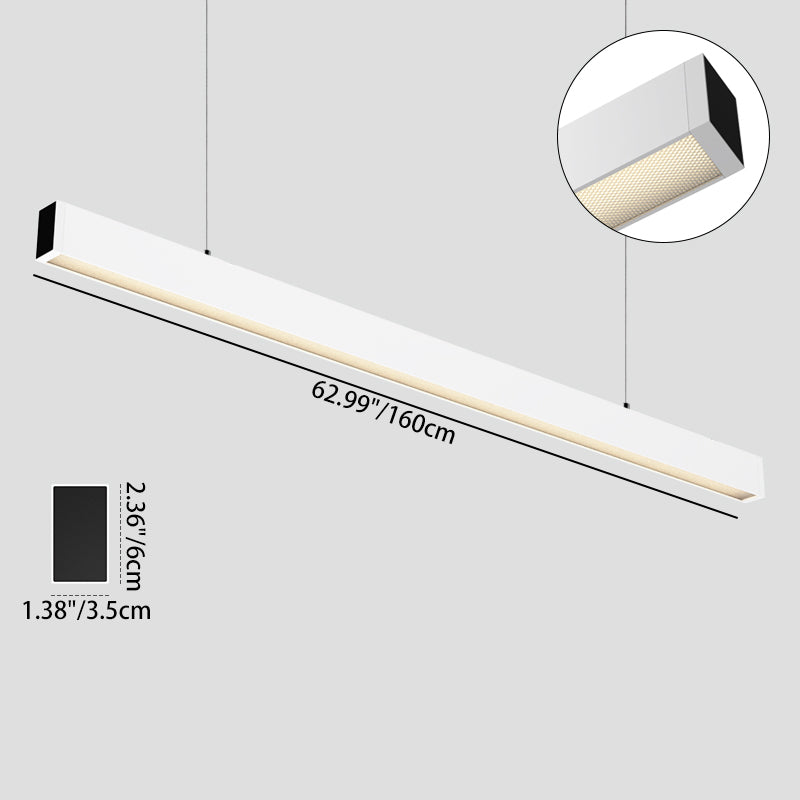 Strip Eye-Care Deep Anti-Glare LED Pendant Light - Minimalist Linear Pendant Light For Home Office