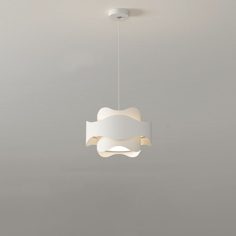 Nordic Creative Wave Strip Round Acrylic LED Island Light Chandelier