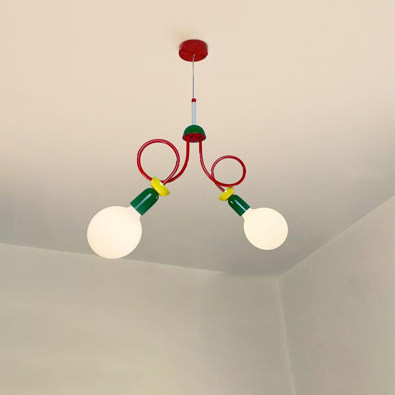 Modern Minimalist Iron Colored Fruit 2/3/5-Light Chandelier