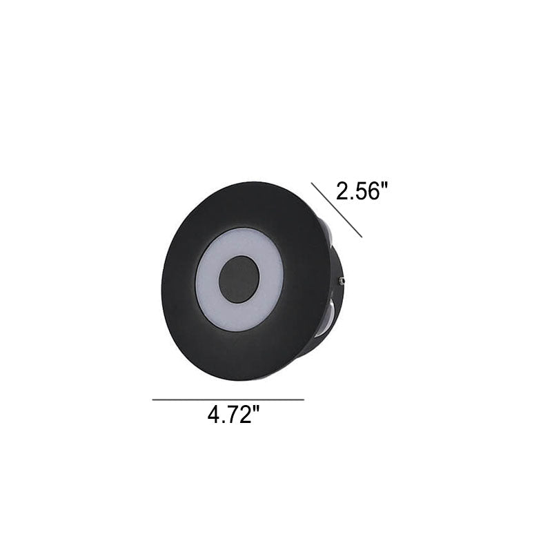 Modern Black Round Aluminum Indoor Outdoor Waterproof LED Wall Sconce Lamp