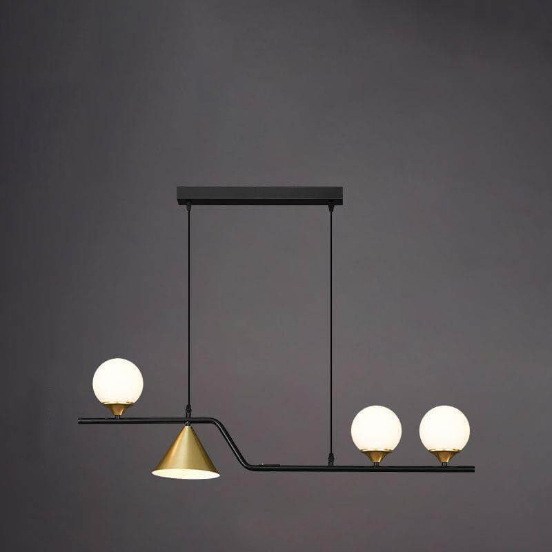 ثريا جزيرة فاخرة بتصميم كرة مستديرة من Nordic Creative Light، مزودة بـ 4/5/6 مصابيح