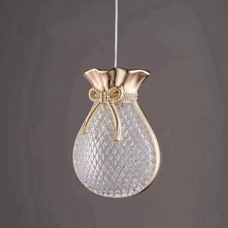 Contemporary Creative Iron Acrylic Arc 1-Light Pendant Light For Living Room