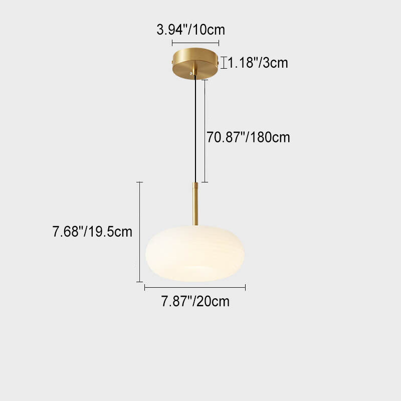 Modern Cream Style Apple All-Copper LED Pendant Light