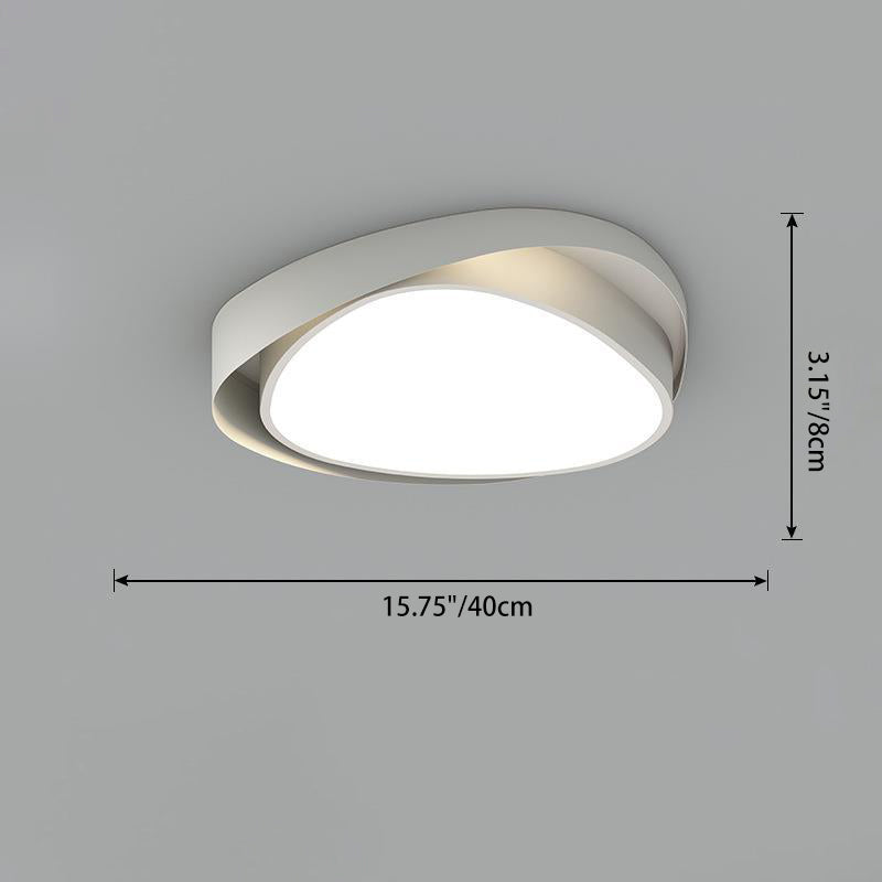現代的なシンプルさを備えた鉄製アクリル製ラウンドシェードLEDフラッシュマウントシーリングライト(寝室用)