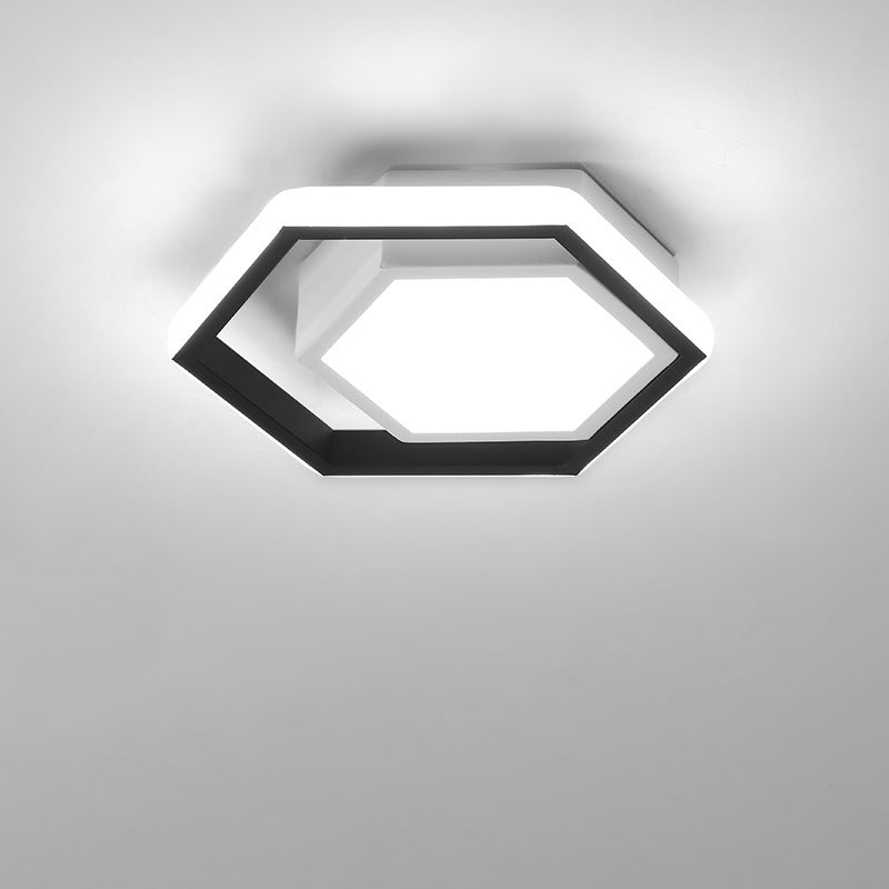 مصباح سقف LED بتصميم هندسي سداسي الشكل بتصميم حديث وبسيط