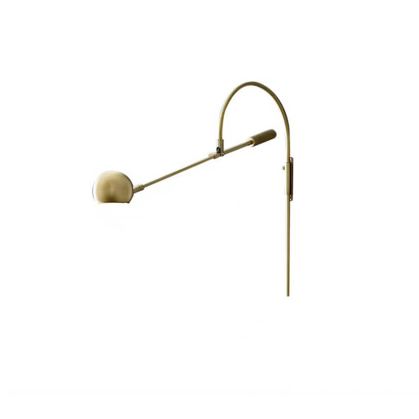 Nordic Minimalist Iron Rotatable Curved Arm 1-Light Wall Sconce Lamp