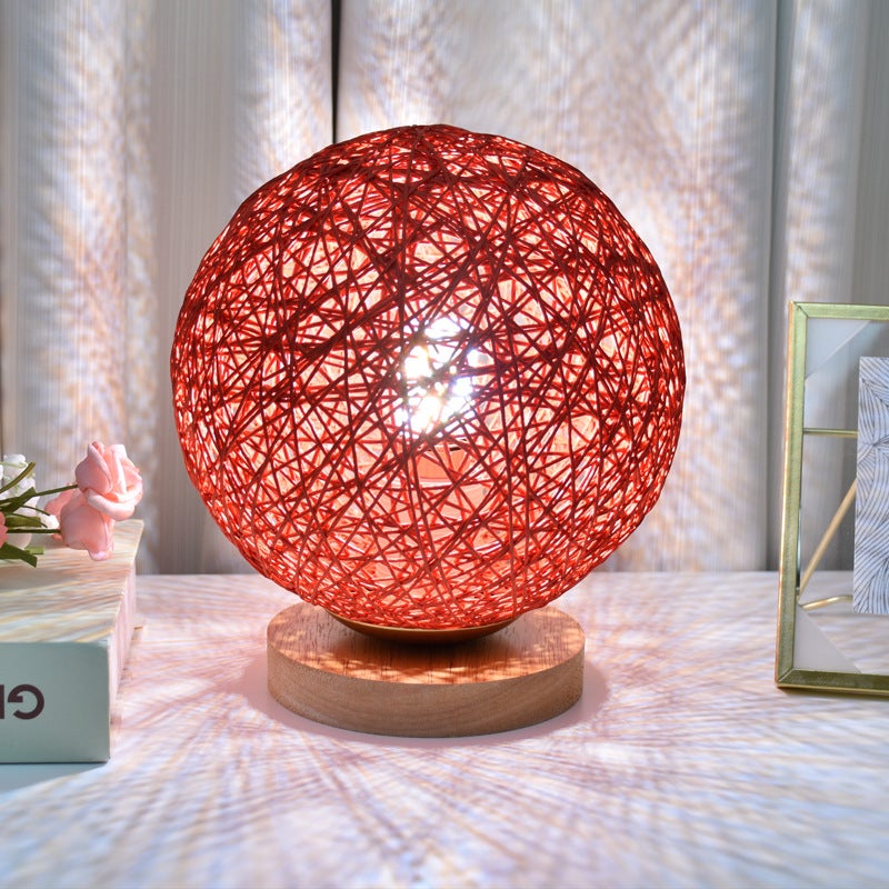 Modern Minimalist Hemp Vine Weaving 1-Light LED Table Lamp