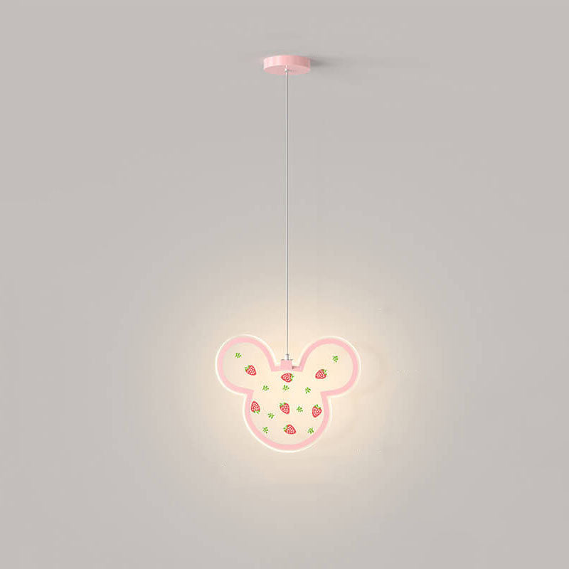 Nordic Cartoon Round Acrylic Astronaut LED Pendant Light