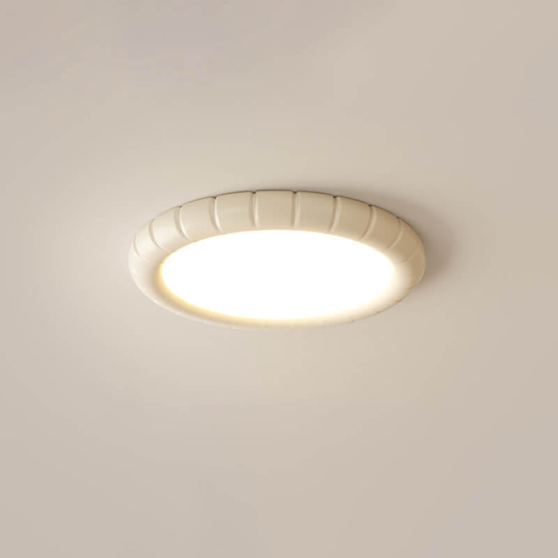 Nordic Modern Minimalist Resin Round LED Flush Mount Ceiling Light
