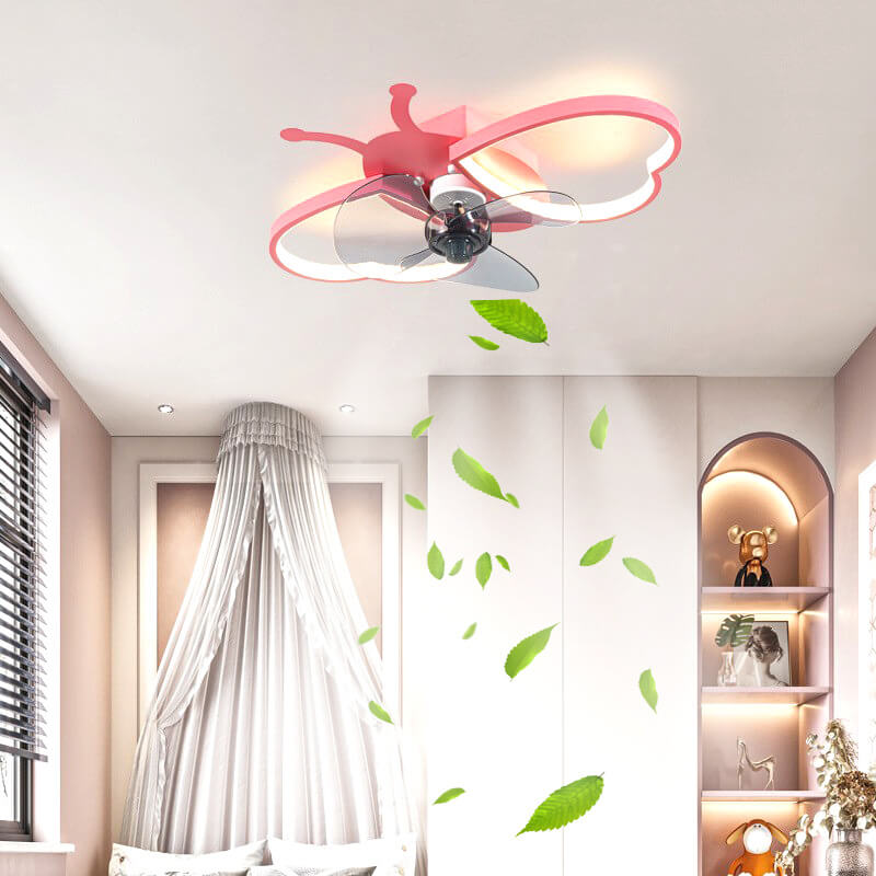 مروحة سقف LED على شكل فراشة من السيليكون بتصميم إبداعي من Nordic Creative