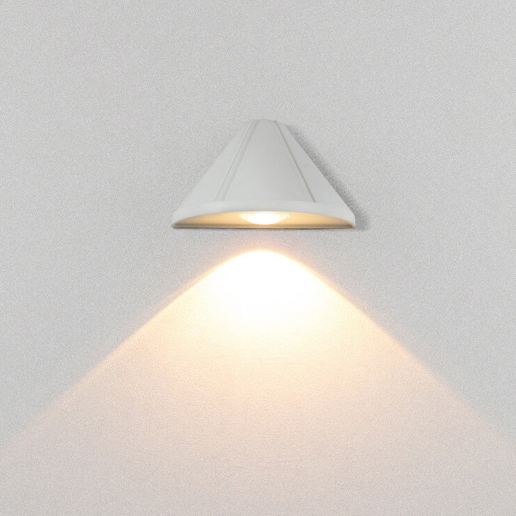 Modern Minimalist Triangle Cone Waterproof Aluminum Lens Frosted LED Outdoor Wall Sconce Lamp