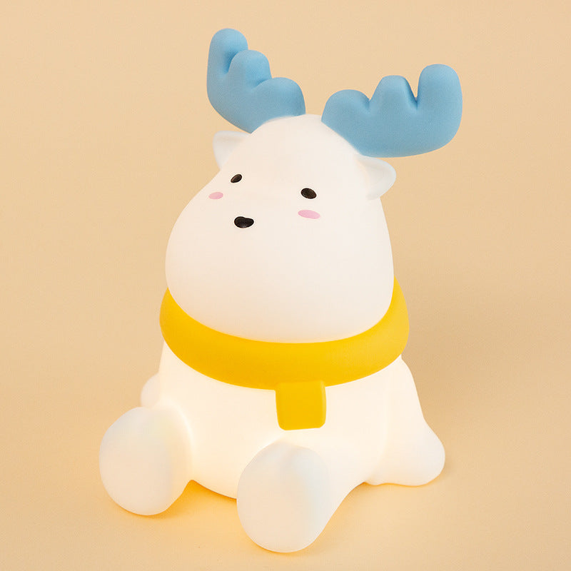 Modern Creative Moose Silicone LED Pat Night Light Table Lamp