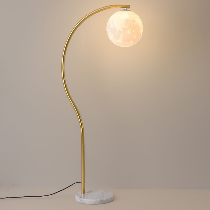 Modern Minimalist Iron Marble 1-Light Standing Floor Lamp