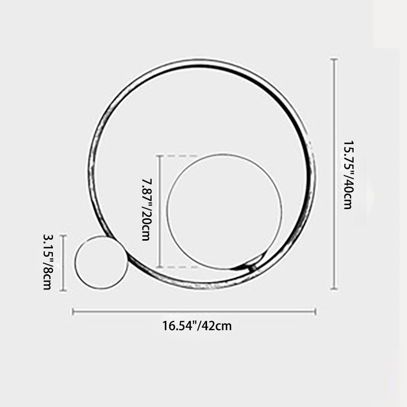 Modern Minimalist Circle Orb Copper Glass 1-Light Table Lamp For Bedroom