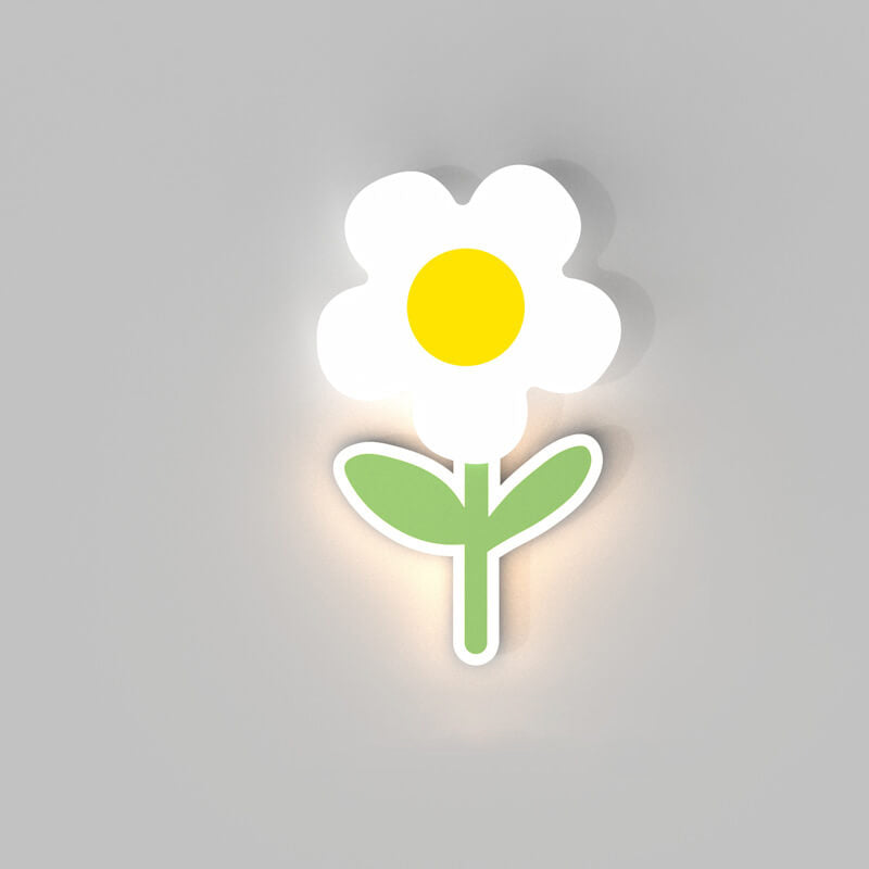 مصباح حائط LED بتصميم دوار الشمس من الأكريليك بتصميم عصري بسيط من الحديد