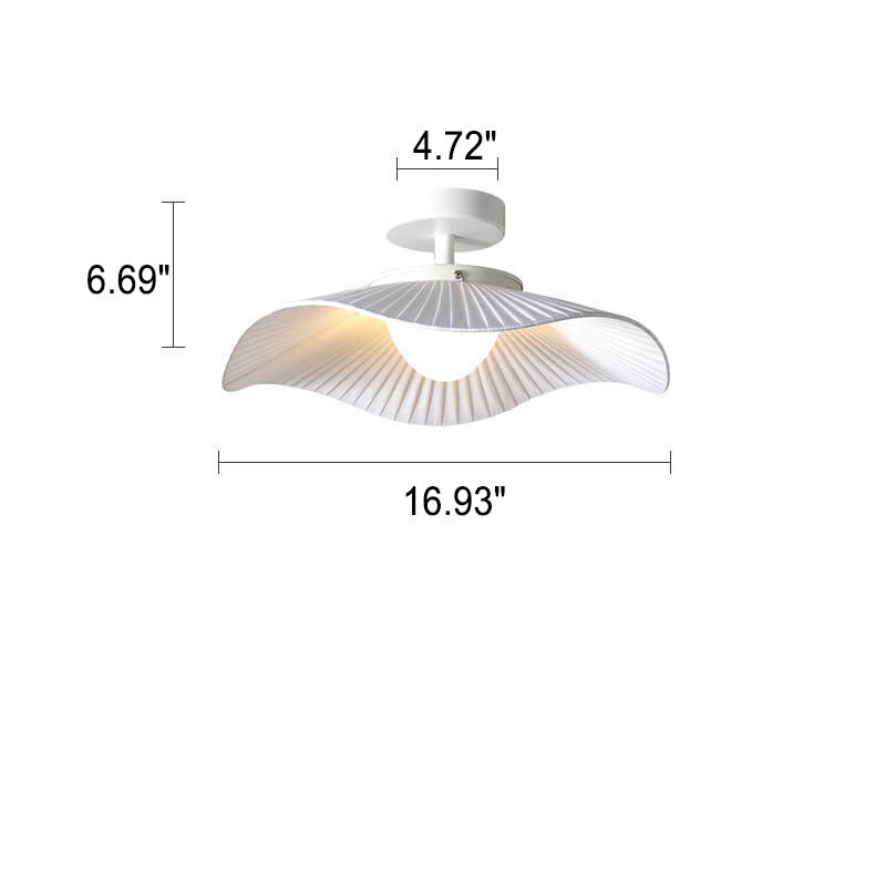 مصباح LED شبه مدمج بتصميم ورقة اللوتس القماشية الإبداعية الحديثة