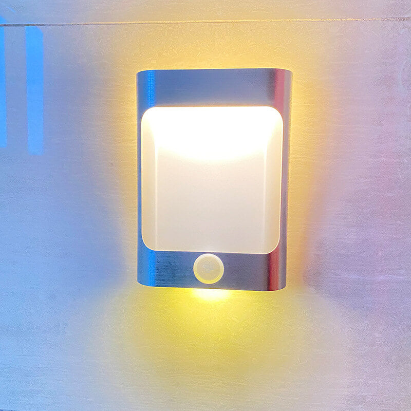 مصباح حائط LED عصري مستطيل الشكل من الألومنيوم قابل لإعادة الشحن عبر USB