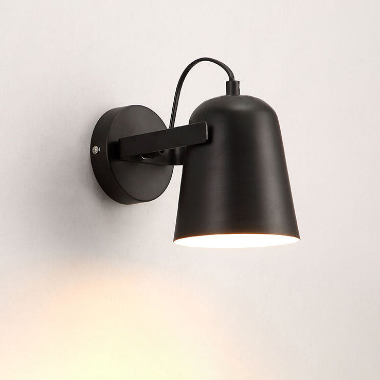 Nordic Macaron Iron Cylinder Dome 1-Light Wall Sconce Lamp