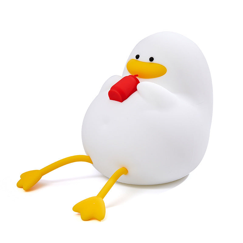 Creative Cartoon Silicone Duck Pat LED Night Light Table Lamp