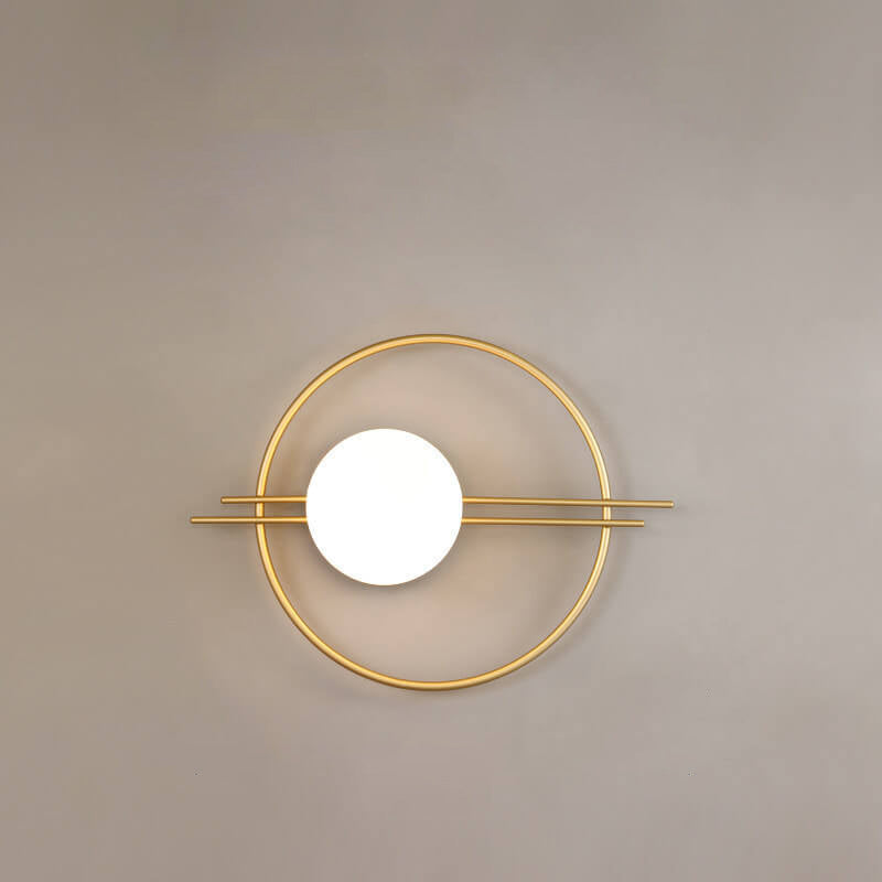 مصباح حائط LED بتصميم كرة زجاجية دائرية حديثة وبسيطة