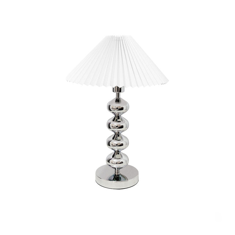 Modern Light Luxury Simple Wrought Iron Pleats 1-Light Table Lamp