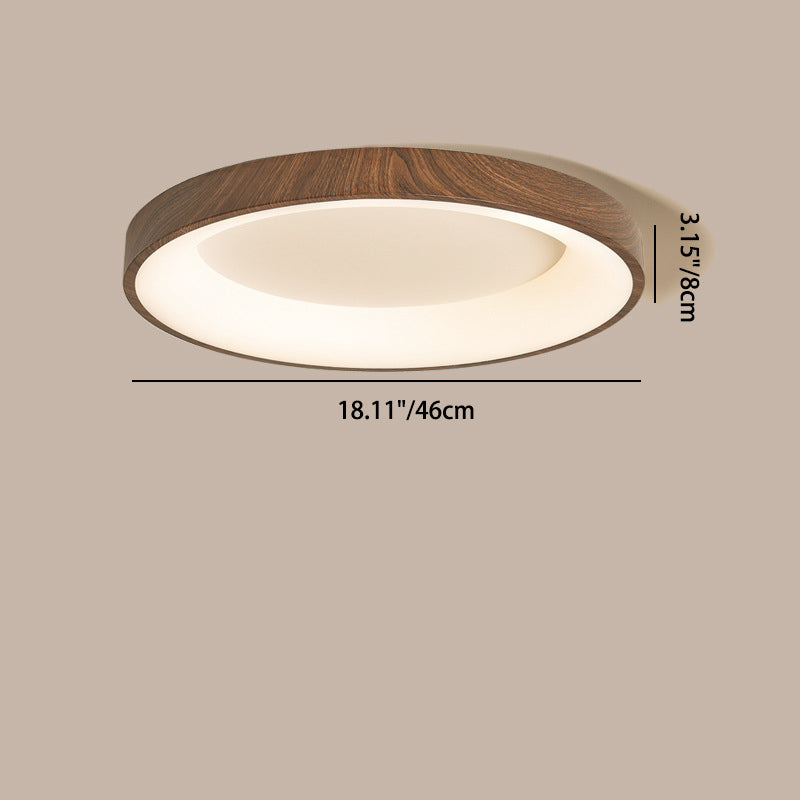 Traditional Chinese Iron Acrylic Round Square LED Flush Mount Ceiling Light For Bedroom