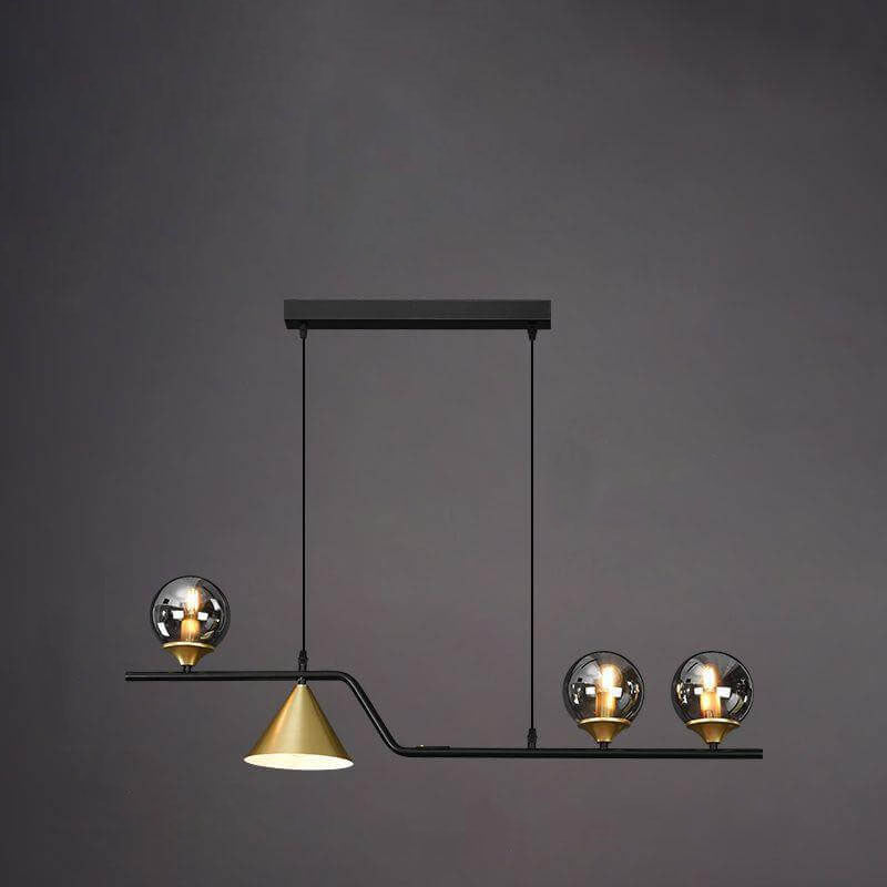 ثريا جزيرة فاخرة بتصميم كرة مستديرة من Nordic Creative Light، مزودة بـ 4/5/6 مصابيح