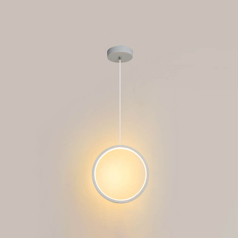 ثريا LED دائرية من الحديد الأكريليك بتصميم عصري بسيط لغرفة النوم